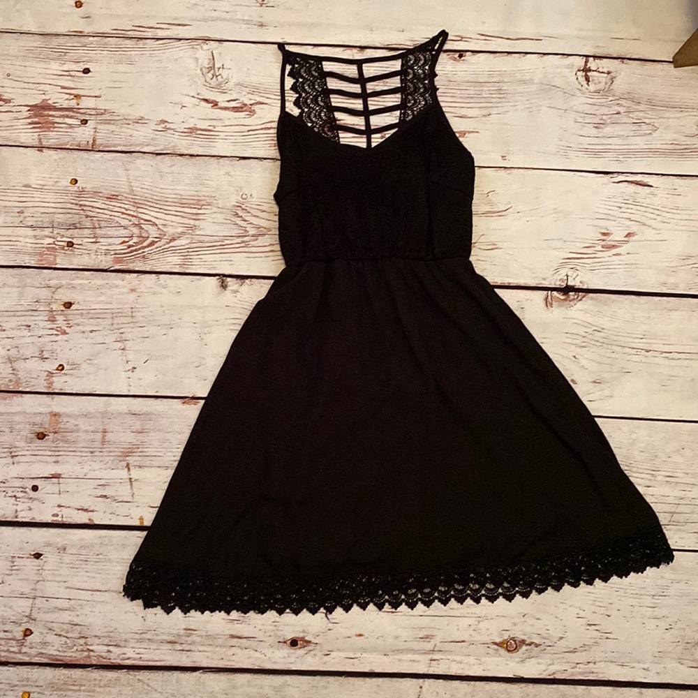 Vanity Black Lace Detail Dress